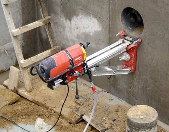 Plumbing 110mm hole
