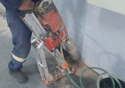 We can drill vertically or horizontally at angles ranging from 0 to 45 degrees, and at diameters ranging from 25mm to 400mm. It’s a high-performance, long-lasting machine that eats through any concrete or reinforcement that gets in the way!