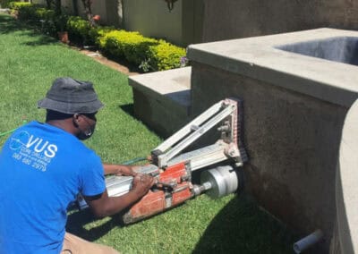Professional core drilling in progress with Vus Core Drilling tools.