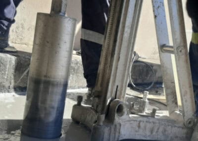 Core drilling machine in action for construction projects.