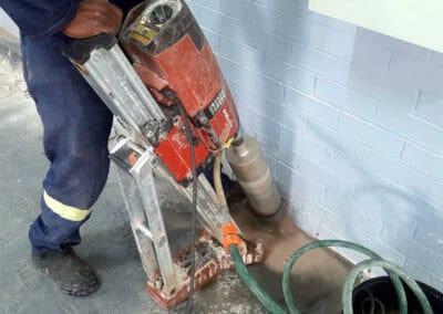 Balcony drilling for water drainage